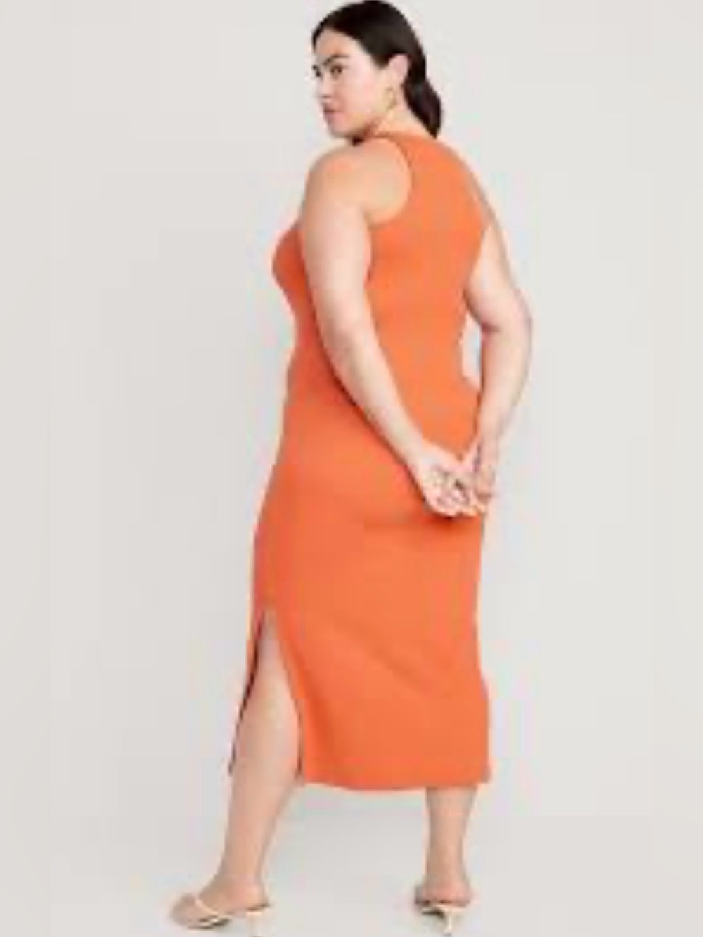 Old Navy Fitted High-Neck Rib-Knit Maxi Dress starfish 3X